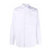 Casual Katoenen Overhemd Barba , White , Heren