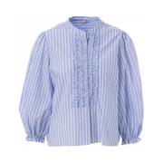 Gestreepte blouse met decoratie JC Sophie , Blue , Dames