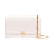 Crème Schoudertas Damesmode Elisabetta Franchi , Beige , Dames