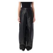 Leren Cocoon Broek Remain Birger Christensen , Black , Dames