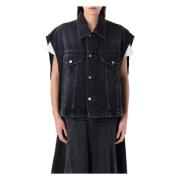 Denim Vest voor Vrouwen Haikure , Black , Dames