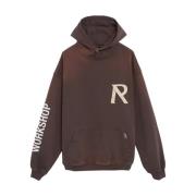 Katoen Logo Hoodie Represent , Brown , Heren