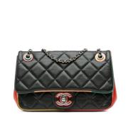 Pre-owned Leather shoulder-bags Chanel Vintage , Black , Dames