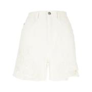 Casual Denim Shorts voor Vrouwen Ermanno Scervino , White , Dames