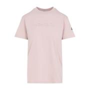 Lichtroze T-shirt Moncler , Pink , Dames