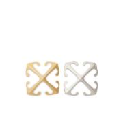 Stud Oorbellen Paar Zilver-tone Ontwerp Off White , Multicolor , Dames