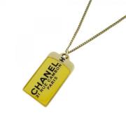 Pre-owned Metal necklaces Chanel Vintage , Yellow , Dames