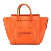 Pre-owned Leather totes Celine Vintage , Orange , Dames