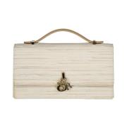 Mini Schoudertas met Leren Flap Dior , Beige , Dames