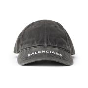 Klassieke Baseballpet met Logo Balenciaga , Gray , Dames