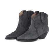 Korte Cowboy Boot met Cubaanse Hak Isabel Marant , Gray , Dames