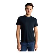 Donkerblauw katoenen T-shirt met textuurpatroon Joop! , Blue , Heren