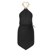 Zwarte Elegante Jurk Dameskleding Moschino , Black , Dames