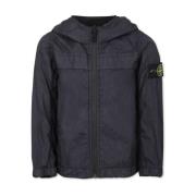 Zwarte waterbestendige jas met kompasbadge Stone Island , Black , Here...