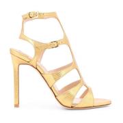 Leren sandalen met krokodillenprint Tom Ford , Yellow , Dames