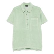 Katoenen poloshirt met Towelling Design Tom Ford , Green , Heren