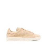 Beige Veterschoenen met Platte Zool Tom Ford , Beige , Heren