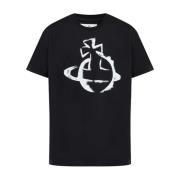 Zwart Crew Neck T-shirt Vivienne Westwood , Black , Heren