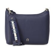 Elegante leren schoudertas Aigner , Blue , Dames