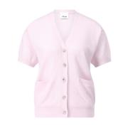 Kortmouw Cardigan van Kasjmier-Wolmix Allude , Pink , Dames