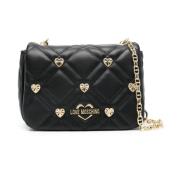 Zwarte Schoudertas Elegant Ontwerp Love Moschino , Black , Dames