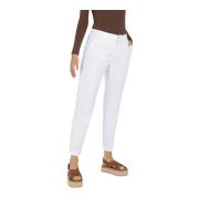 Witte Chino Turn Up Broek MAC , White , Dames