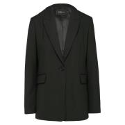 Viscose Mix Blazer voor binnen s.Oliver , Black , Dames