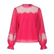 Netinzet Blouse Shirt Marc Cain , Pink , Dames