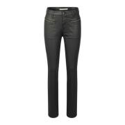 Midwaist 5-Zak Stijl Rechte Pijp Broek Raffaello Rossi , Black , Dames