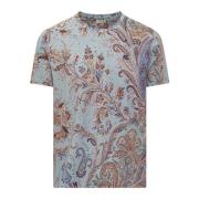 Stijlvolle Roma T-shirt voor mannen Etro , Blue , Heren