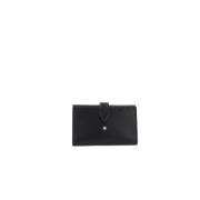 Zwarte leren creditcardhouder Montblanc , Black , Heren