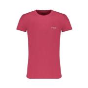 Rode Katoen Print Logo T-Shirt Gaudi , Red , Heren