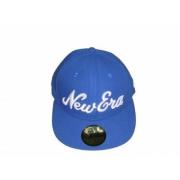 Platte klep pet met script ontwerp New Era , Blue , Heren