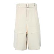 Wollen Bermuda Shorts Jil Sander , Beige , Heren