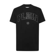 Stijlvol T-shirt met Uniek Ontwerp Philipp Plein , Black , Heren