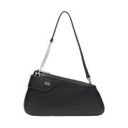 Comma Notte Leren Schoudertas Gcds , Black , Dames