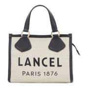 Zomer Tote Tas Zwart Lancel , Beige , Dames