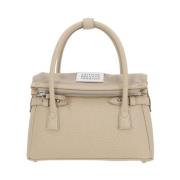 Lichte Beige Gehamerde Leren Handtas Maison Margiela , Beige , Dames