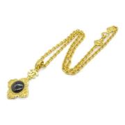 Pre-owned Metal necklaces Chanel Vintage , Yellow , Dames