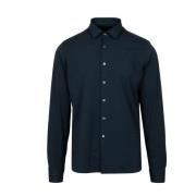 Katoenen Kraag Lange Mouw Shirt RRD , Blue , Heren