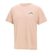 Roze Logo Print Crew Neck T-shirt Autry , Pink , Heren