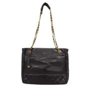 Pre-owned Leather chanel-bags Chanel Vintage , Black , Dames