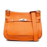 Pre-owned Leather crossbody-bags Hermès Vintage , Orange , Dames