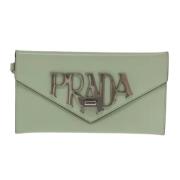 Pre-owned Leather wallets Prada Vintage , Beige , Dames