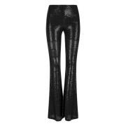 Pailletten Flared Broek Vicowi Nicowa , Black , Dames