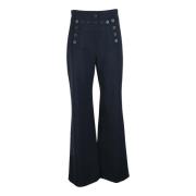 Weekend Broek in Polyester Wolmix Max Mara Weekend , Blue , Dames