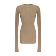 Geribbelde top Rib Rick Owens , Beige , Dames