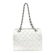 Pre-owned Leather chanel-bags Chanel Vintage , White , Dames