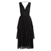 Gerimpelde Jurk Balino Nicowa , Black , Dames