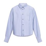 Shirt met logo Ami Paris , Blue , Heren